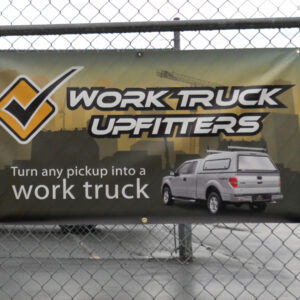 24" x 48" gloss economy vinyl banner, 13 oz, digital printed, digital printed, grommets top and bottom edge