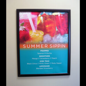 22" x 28" polypropylene film, digital printed
