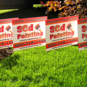 18" x 24" 4mm coroplast with digital printed vinyl applied on both sides